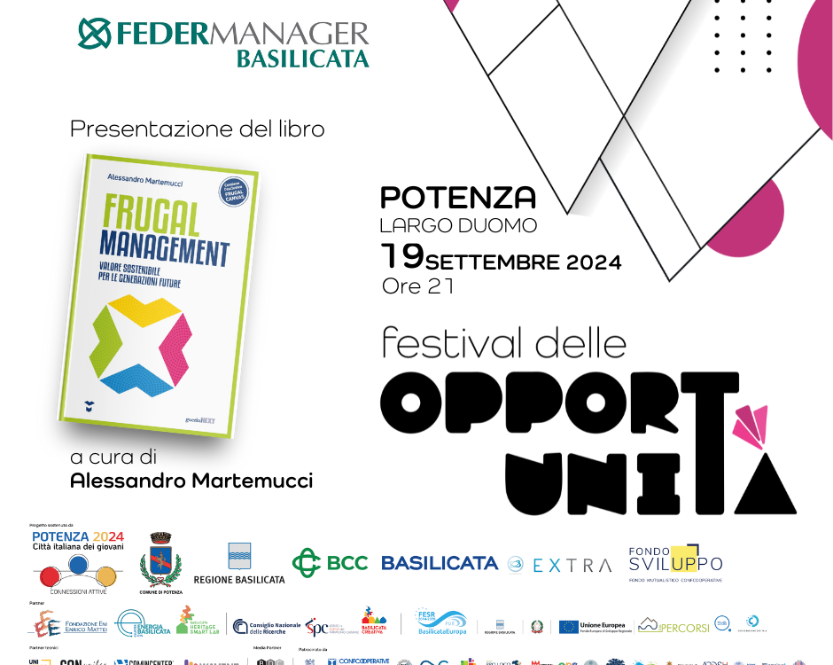 presentazione del libro frugal management al festival delle opportunità